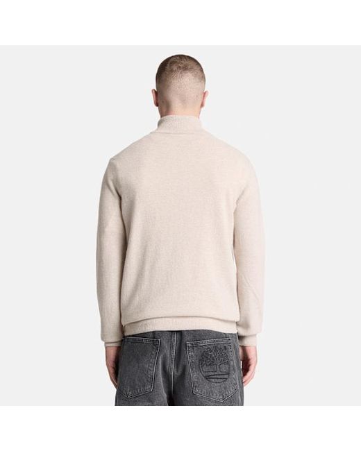 Timberland White Cohas Brook Merino Quarter-Zip Jumper For for men