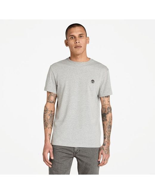Timberland Gray Dunstan River Short-sleeve T-shirt For Men In Dark Grey, Man, Grey, Size: 3xl for men