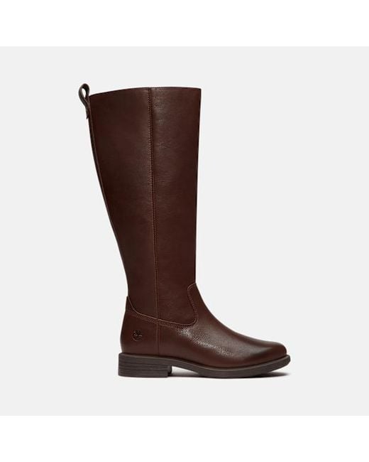 Timberland Brown Verona Square Tall Side Zip Boot For