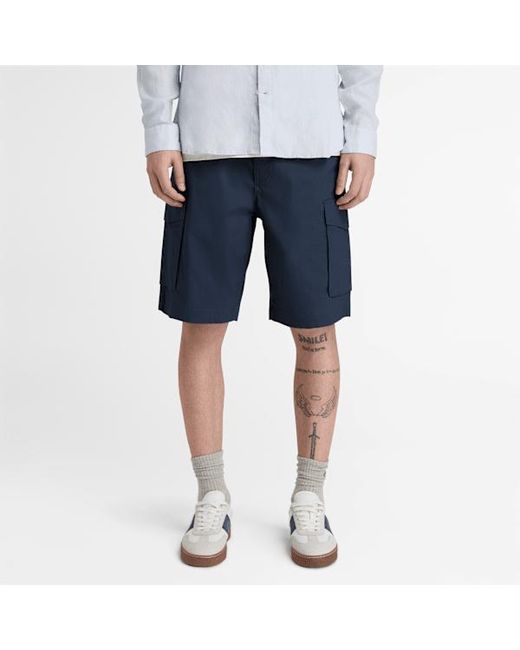 Timberland Blue Brookline Poplin Cargo Short For for men