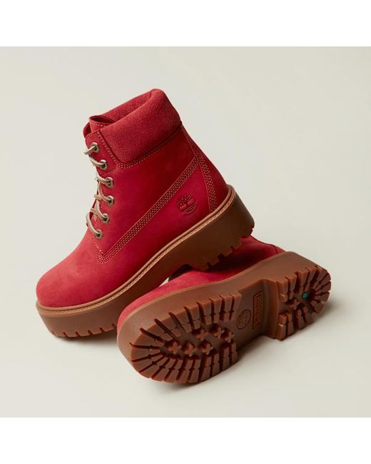 Timberland Red Stone Street 6-Inch Waterproof Platform Boot For