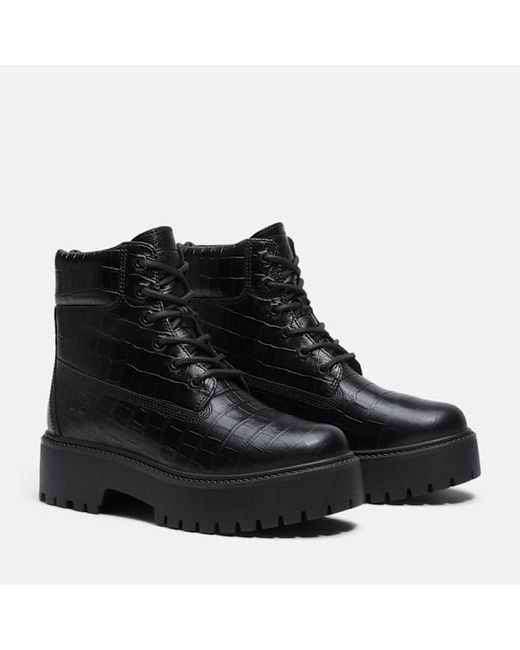 Timberland Black Stone Street Platform 6-Inch Boot For