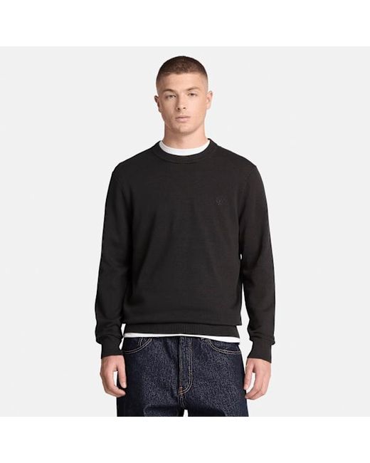 Timberland Black Williams River Cotton Crewneck Jumper For for men
