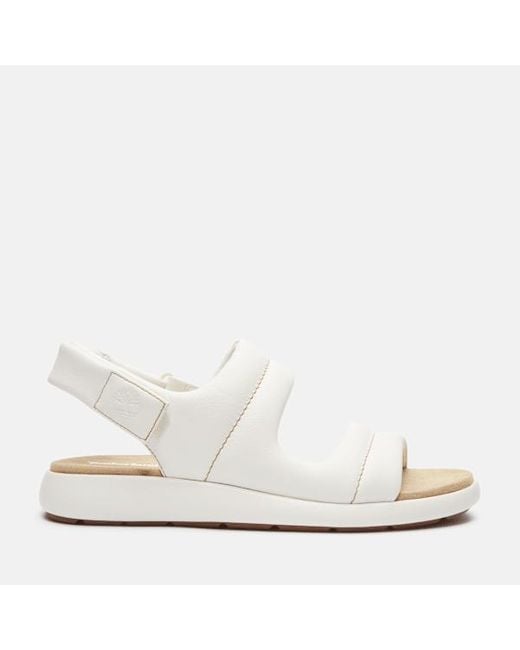 Timberland Belmar Waves Backstrap Sandal For Women In White, Woman, White, Size: 3.5