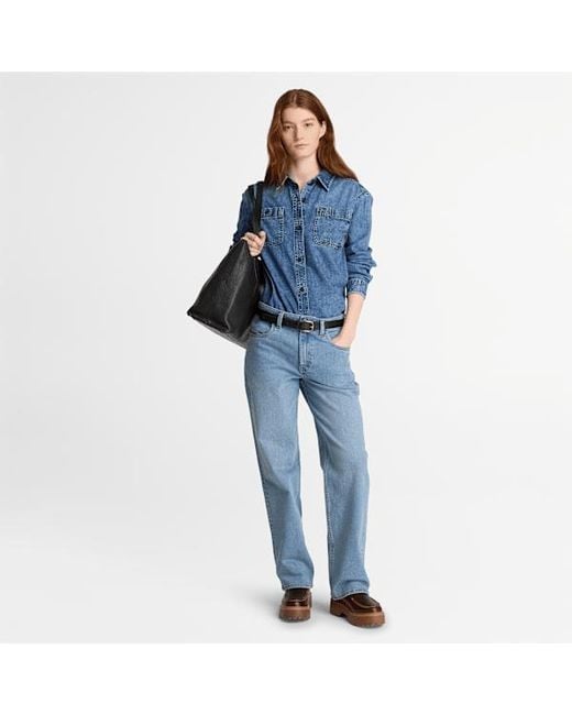 Timberland Blue Denim Long-Sleeve Shirt For