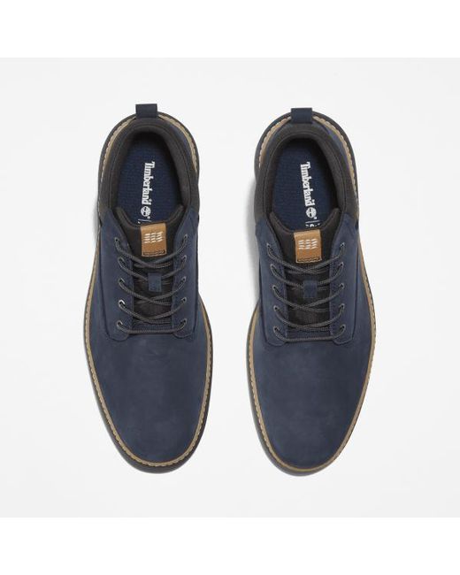 Timberland Blue Cross Mark Leather Chukka For Men In Navy, Man, Navy, Size: 7 for men