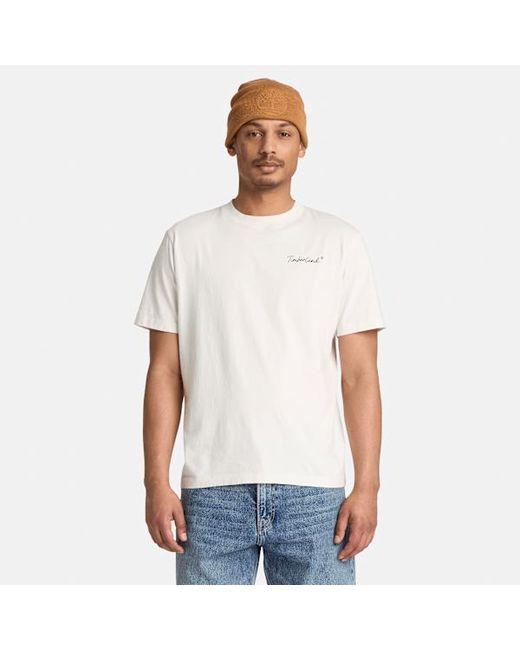 Timberland White New Hampshire Heritage Graphic T-Shirt For for men