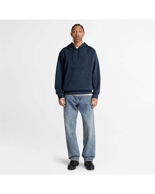 Timberland Blue Wareham Tree Logo Patch Hoodie For for men