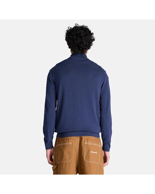 Timberland Blue Williams River Cotton Full-Zip Jumper For for men