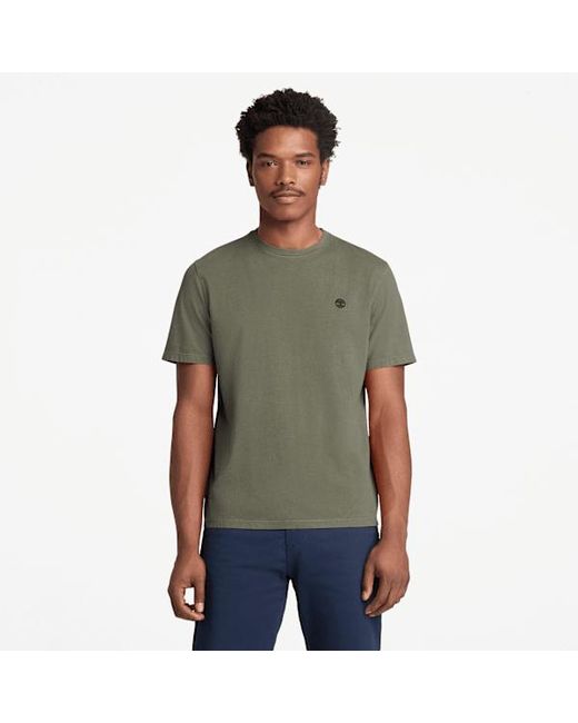 Timberland Green Dunstan River Garment Dyed Short-Sleeve T-Shirt For for men