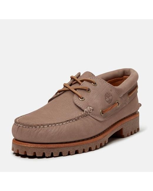 Timberland Brown All Gender Lake House 3-Eye Lug Boat Shoe for men