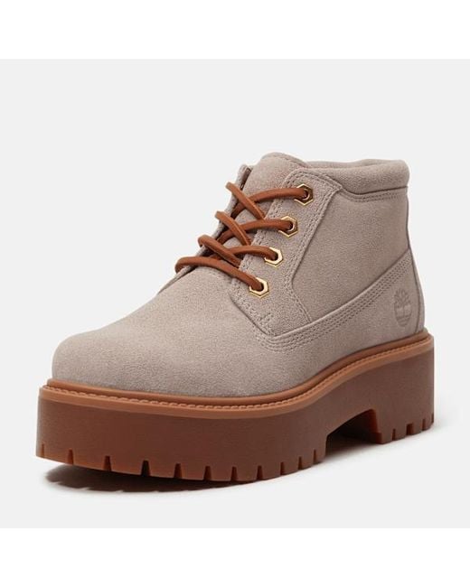 Timberland Brown Stone Street Mid Platform Boot For