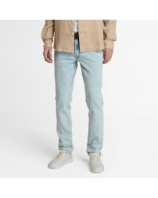 Timberland Blue Sandown Denim Slim For Men In Grey, Man, Grey, Size: 28 for men