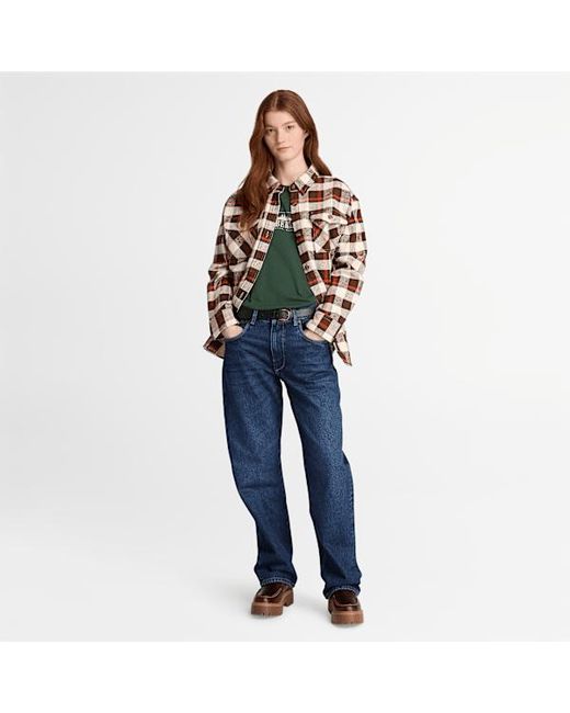 Timberland Brown Plaid Overshirt For