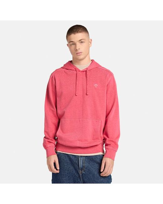 Timberland Pink Merrymack River Garment Dyed Hoodie For for men
