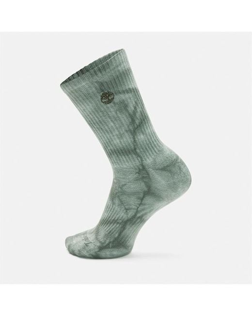 Timberland Sun-bleached Crew Socks In Green, Green, Size: L