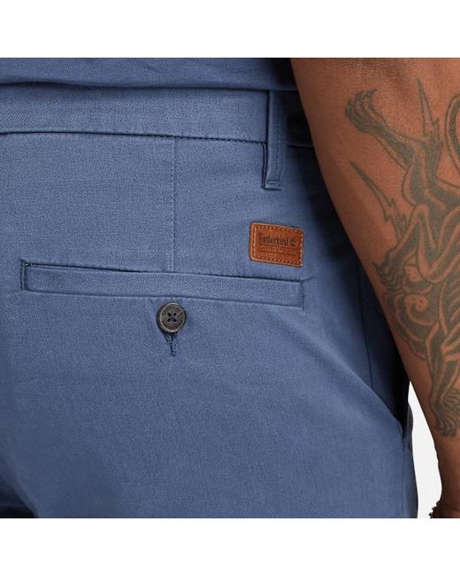 Timberland Blue Claremont Twill Chino Straight Trouser For for men