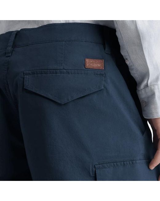 Timberland Blue Brookline Poplin Cargo Short For for men