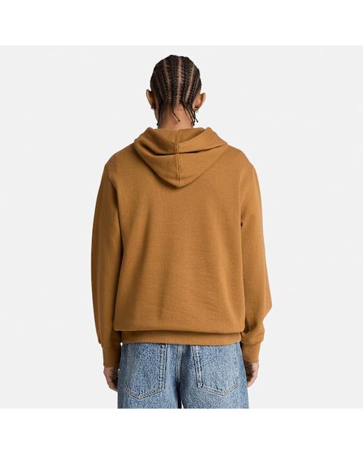 Timberland Brown Wareham Tree Logo Patch Hoodie For for men