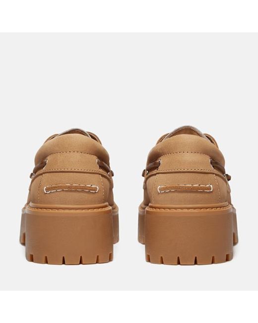 Timberland Natural Leopard Platform Stone Street Boat Shoe For