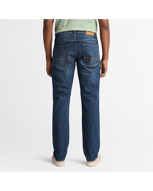 Timberland Blue Slim Stretch Denim Trouser For for men