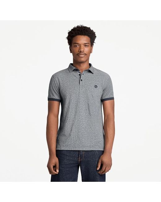 Timberland Blue Baboosic Brook Oxford Short-Sleeve Polo For for men