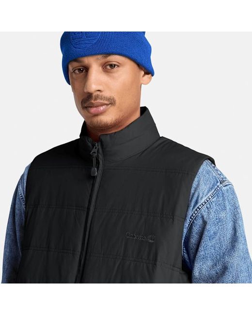 Timberland Black Axis Peak Water Repellent Puffer Vest For for men