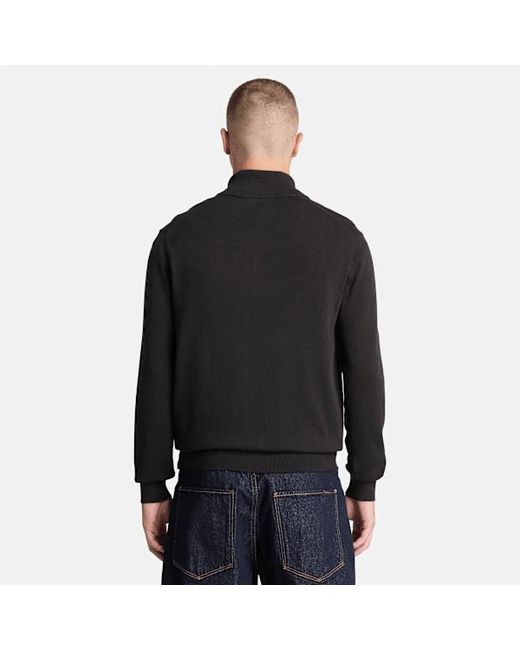 Timberland Black Williams River Cotton Full-Zip Jumper For for men