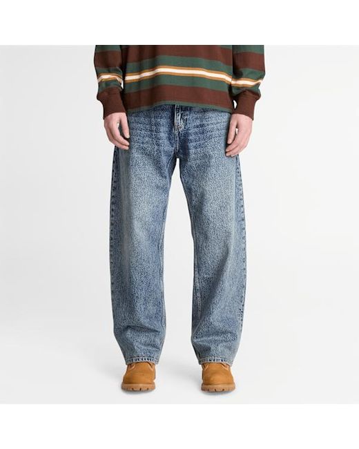 Timberland Blue Baggy Denim Trouser For for men