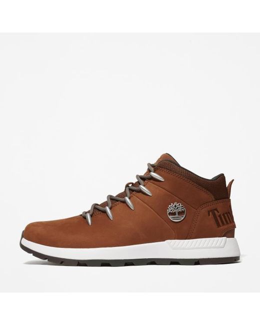 Timberland Brown Sprint Trekker Mid Trainer For for men
