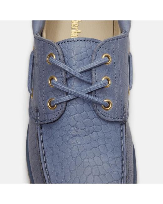 Timberland Blue All Gender Authentic 3-Eye Lug Handsewn Boat Shoe