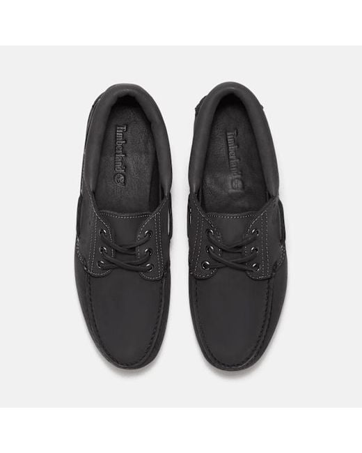 Timberland Black Lake House 3-Eye Lug Boat Shoe For for men