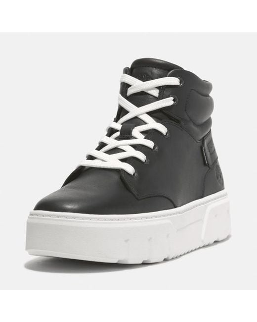 Timberland Laurel Court High Top Lace-up Trainer For Women In Black, Woman, Black, Size: 3.5