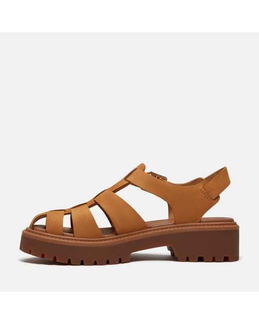 Timberland Brown Stone Street Fisherman Platform Sandal For