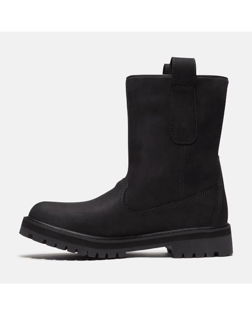 Timberland Black Heritage Mid Pull-On Boot For for men