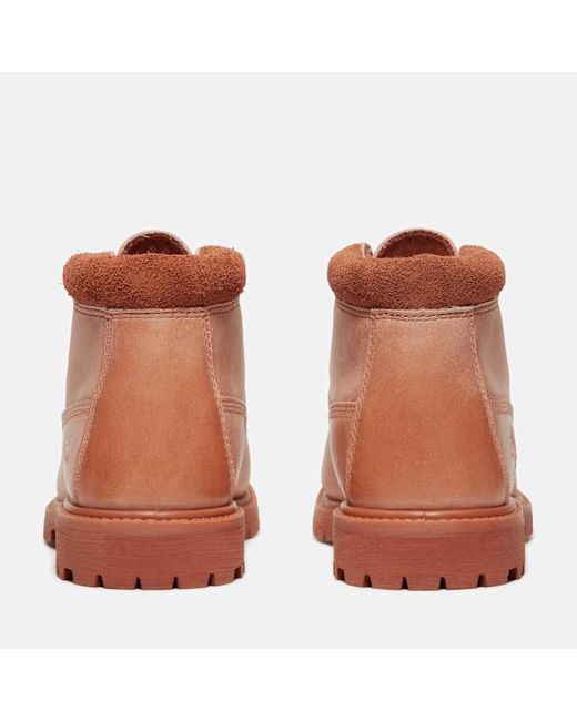 Timberland Brown Nellie Mid Lace Up Waterproof Chukka Boot For Women In Light Red, Woman, Red, Size: 3.5