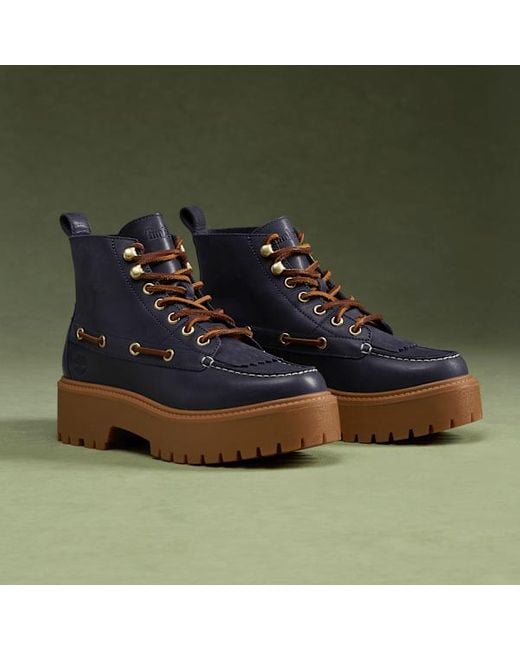 Timberland Green Stone Street Platform Kiltie Boot For
