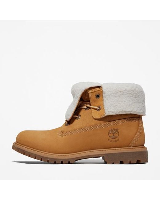 Timberland Brown Warm-Lined Waterproof Roll-Top Boot For