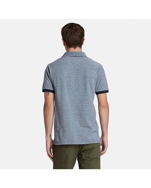 Timberland Blue Baboosic Brook Oxford Short-Sleeve Polo For for men