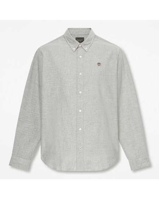 Timberland Gray Gale River Long-Sleeve Oxford Shirt For for men