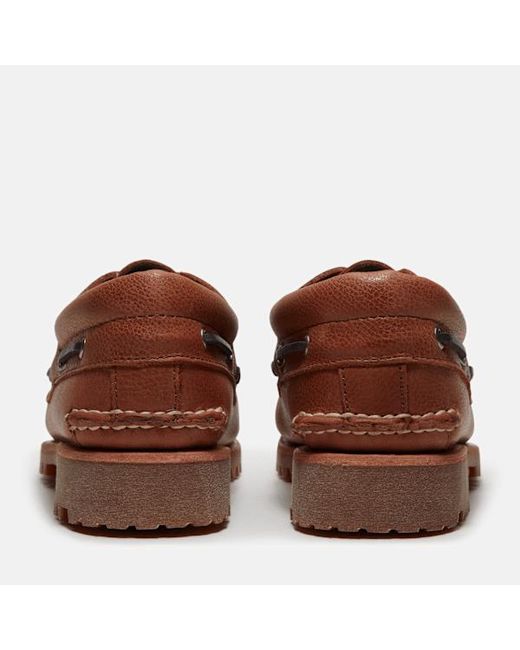 Timberland Brown Road Trip 3-Eye Lug Handsewn Boat Shoe For for men