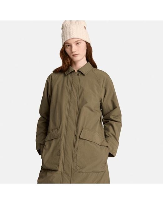 Timberland Green Water Repellent Insulated Long Coat For