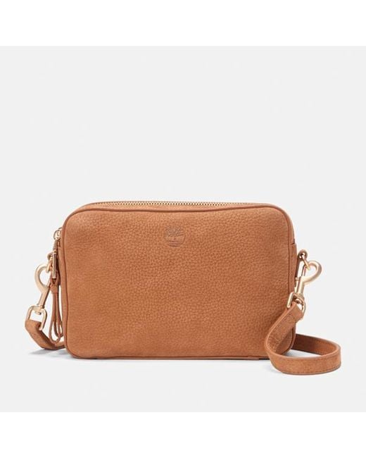 Timberland Soft Leather Camera Bag In Brown, Woman, Brown