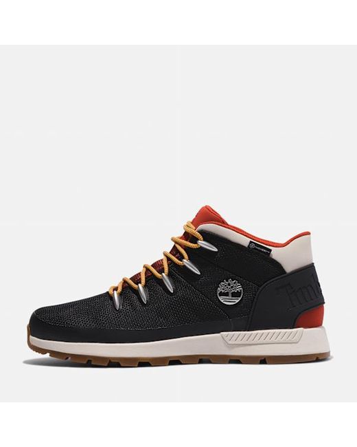 Timberland Black Sprint Trekker Mid Waterproof Trainer For for men
