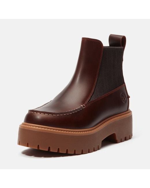 Timberland Brown Stone Street Platform Chelsea Boot For