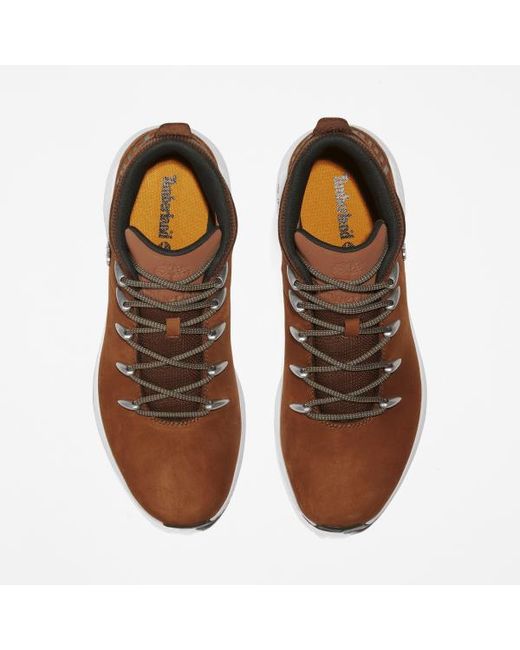 Timberland Brown Sprint Trekker Mid Trainer For for men
