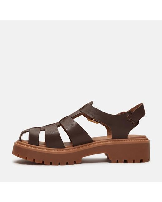 Timberland Brown Stone Street Fisherman Platform Sandal For