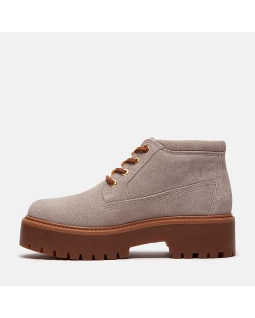 Timberland Brown Stone Street Mid Platform Boot For