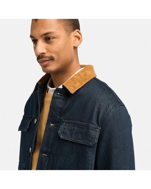 Timberland Trucker Insulated Denim Jacket For Men In Dark Blue Man Blue Size L for Men Lyst UK