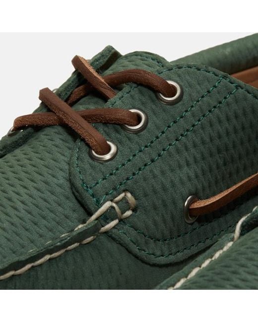 Timberland Green Authentic Boat Shoe For